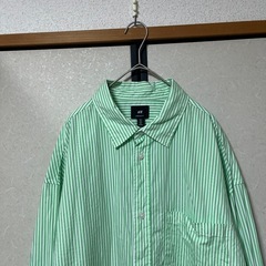 H&M エイチアンドエム ストライプ 長袖シャツ Lの画像