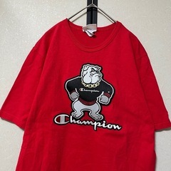 Champion チャンピオン ブルドッグ 刺繍 Tシャツ トップス 半袖 Mの画像