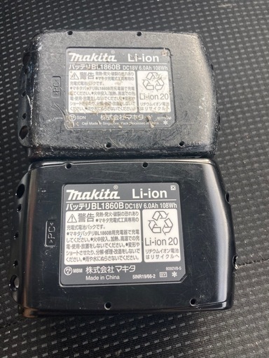 マキタ18v6.0ahバッテリー２つセット