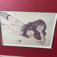 エゴンシーレ(印刷)額付き絵画　アクリル板なしの画像
