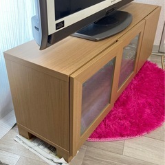 ［決まりました］テレビ台　ナチュラルカラー　幅118 奥行30 高さ42(脚部含む)の画像