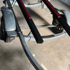 【車検令和9年6月まで残りあり】サントレックス　軽トレーラー　ボートトレーラー　トレーラブル　ジェットスキー 　　の画像
