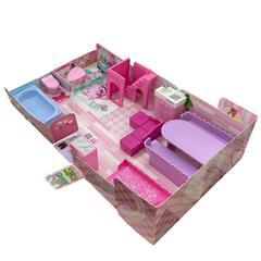 186000 現状品 リカちゃん 玄関 ハウス 家具 セット リビング 机 バスタブ トイレ 寝室 階段 まとめ売り インターホン通電済み [0000000001389]の画像
