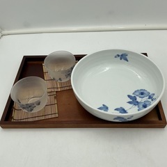 素麺揃　和風花柄セットの画像