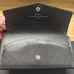コンパクト長財布　姫路黒桟革　Loneo の画像
