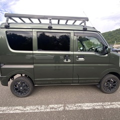 DA17Vエブリィジョインターボ ハイルーフ 4WD 希少5MT 距離36.000キロ台 人気のグリーン リフトアップ フェリー対応実質ワンオーナーの画像
