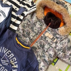 110㎝　男の子服　 ジャンパー　デニム　シャツの画像