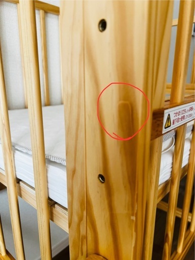 《お譲り先決定》ベビーベッド　トール　yamatoya 希望者には布団セットもおつけします