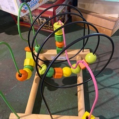  木製ビーズ通し 知育玩具の画像
