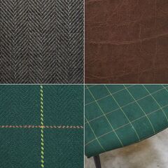 ≪zyt2475ジ限≫ CHERRY 桜屋工業 ダイニングチェア FERNAND/フェルナンド ヘリンボーン/ツイード/アクリル/ウール/合成皮革/おしゃれ/カフェチェア/業務用/中古家具/宮城県仙台市 70926-08の画像