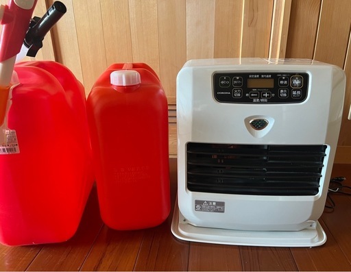 灯油ファンヒーター+灯油缶2個