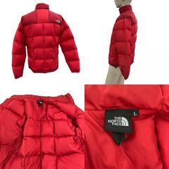 186000 THE NORTH FACE ザ・ノースフェイス ローツェダウンジャケット ND18991  L レッド ナイロン [0000000001422]の画像