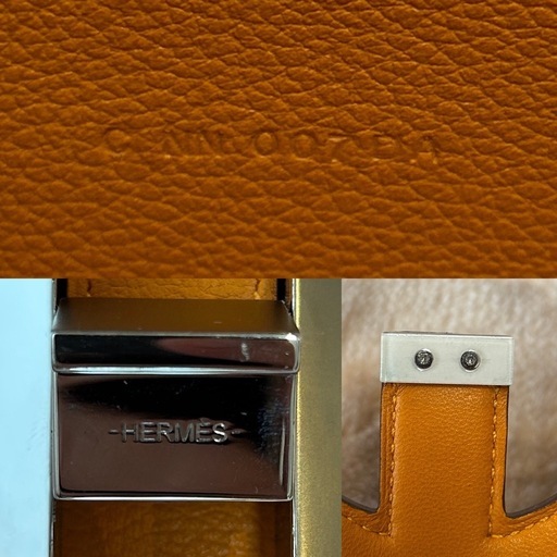 HERMESエルメス2002WALLET2002ウォレットコンパクトウォレットコンパクト財布ウエストポーチケース付き財布小銭入れ有さいふサイフシンプルウォレットスマートウォレットベルトバッグフラップブラウン茶色オレンジC2018年製造レザー12×12×3 HERMES（エルメス） 財布 レディース コンスタンス スリム ウォレット