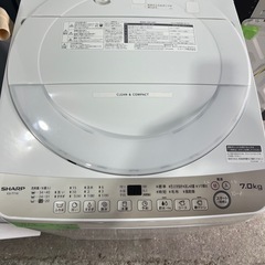 017017◆美品◆ SHARP シャープ 全自動洗濯機 縦型/上開き ES-T716 洗濯7kg 2024年製の画像