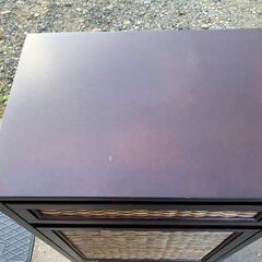 メーカー不明◆ダストボックス  収納棚 アジアン 収納 棚 キッチン キャスター付きの画像