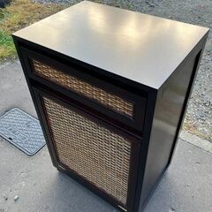 メーカー不明◆ダストボックス  収納棚 アジアン 収納 棚 キッチン キャスター付きの画像