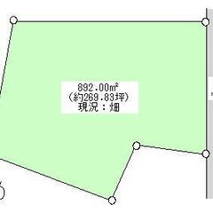 ★我孫子市中峠　土地★770万円、約269坪！広々とした畑用地◎売買 