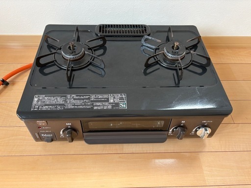 【美品】LPガス用左強火2口ガステーブル　56cm プロパンガス用