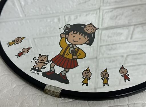 希少 現状品 当時物 平成レトロ ちびまる子ちゃん 壁掛けミラー 丸型