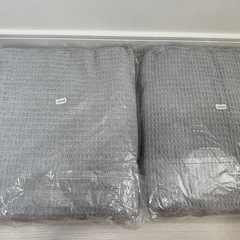 【10/15まで！未開封あり✨】ソファカバー／マルチカバー 180×130cm フリンジ付き✨ライトグレー 3枚セットの画像