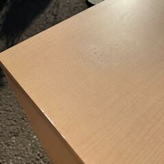 ②メーカー不明◆ラック 収納棚 ナチュラル色 2段 木製棚の画像