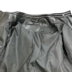 186004 ZARA ザラ レザージャケット L ブラック ポリエステル [0000000001438]の画像