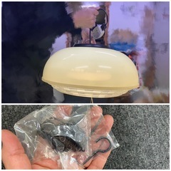 レトロ照明　リングライト　ペンダントライト　日立　未使用長期保管品　☆点灯確認済み✨　ジャンク扱い　昭和レトロの画像