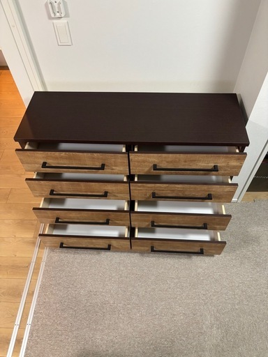 木製4段チェスト　幅120cm