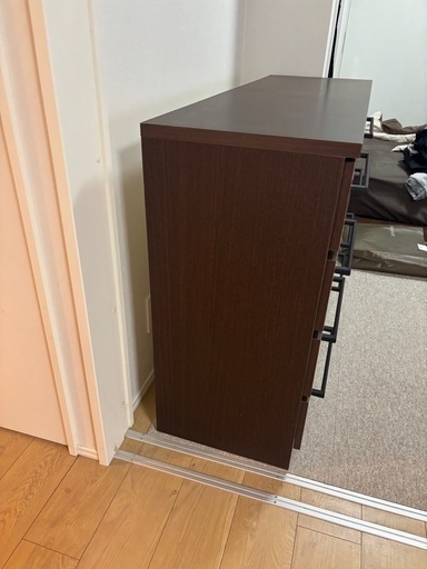 木製4段チェスト　幅120cm