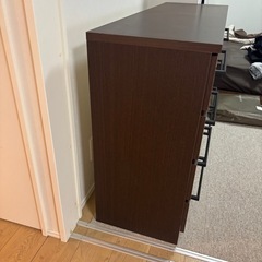 木製4段チェスト　幅120cmの画像
