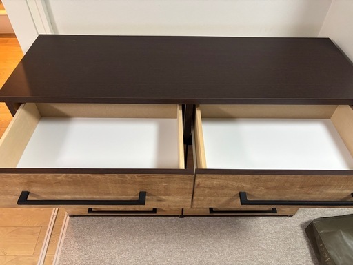 木製4段チェスト　幅120cm