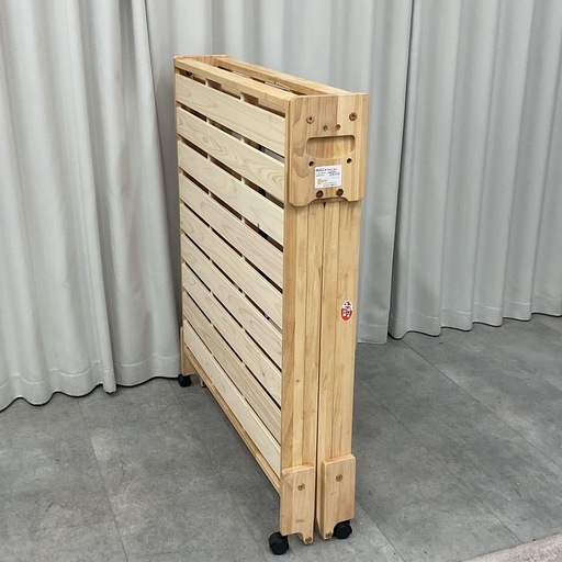 KJ-7【新入荷 リサイクル品】中居木工 ヒノキ 折りたたみすのこベッド