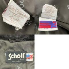 186000 現状品 schott ショット スエード　レザージャケット M size 36 ブラック メンズ [0000000001441]の画像