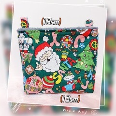 モモンガポーチ 1~3匹 小動物用 入口スッキリ 寝袋 クリスマス サンタ マイクロファイバーの画像