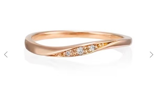 k10 ピンクゴールド　ダイアモンドリング　8号