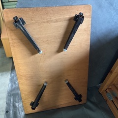 木目ローテーブル折りたたみ式の画像
