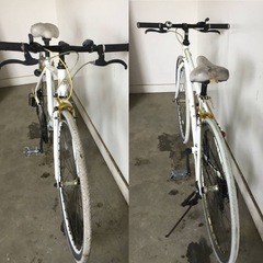 A-152△ v 岐阜発/ L.I.G/ MOVE/ クロスバイク/ 7段変速/ 自転車/ 700×28c/ サドル破れあり/ 走行確認/ 現状品/ R7.6/2 △の画像