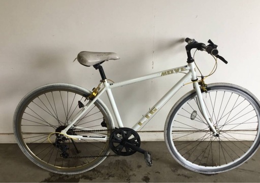 A-152△ v 岐阜発/ L.I.G/ MOVE/ クロスバイク/ 7段変速/ 自転車/ 700×28c/ サドル破れあり/ 走行確認/ 現状品/ R7.6/2 △