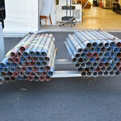 ≪NX006ジ限≫ 中古単管 長さ1ｍ 計114本 現状品　※使用感ありますの画像