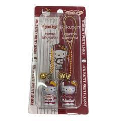 186000 新品未使用 ハローキティ 楽天イーグルス／横浜ベイスターズ／広島東洋カープ／バッファローズ ストラップ 4点まとめ売り [0000000001451]の画像