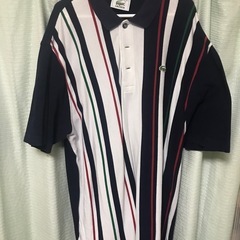 ■LACOSTE■ストライプ ポロシャツ■サイズ8の画像