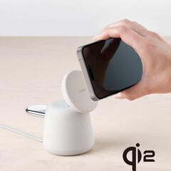 Belkin 2 in 1 Qi2対応 MagSafe充電器の画像