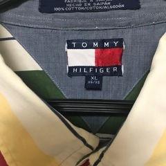 ■Tommy Hilfiger■ストライプ 半袖シャツ■XLの画像