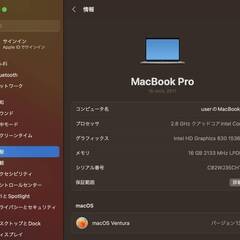 MacBook Pro（15インチ,2017）512GB/16GB〈MPTR2J/A〉④の画像