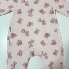 くまちゃん柄 ロンパース キルティングの画像