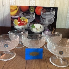 ガラス　デザートカップ　HOYA ホヤクリスタル