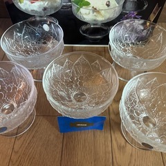 ガラス　デザートカップ　HOYA ホヤクリスタルの画像