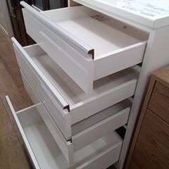 ★リユースのサカイ水戸店★  キャビネット ホワイト H94.5×D50.5×W59 クリーニング済み MT5630の画像