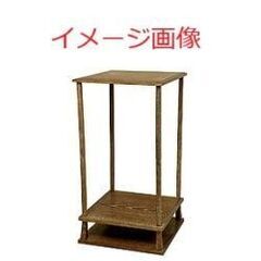 ss7685　桑小卓 茶 茶道具 棚 木製 組み立て 飾り 台 くわこじょく 木製 テーブル スクエア ブラウン 桑小卓 中古の画像