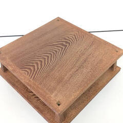 ss7685　桑小卓 茶 茶道具 棚 木製 組み立て 飾り 台 くわこじょく 木製 テーブル スクエア ブラウン 桑小卓 中古の画像